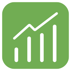 Icon für Intrastat-Meldungen – Aufsteigendes Balkendiagramm